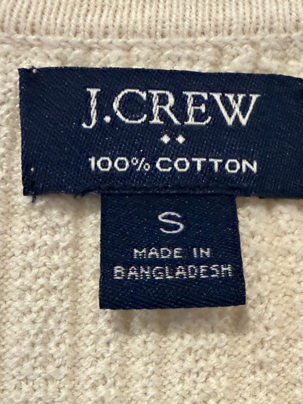 J. Crew Cream Cotton Knit Johnny Collar Polo - Picture 2 of 5